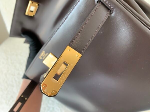 wsxc1774378778159_7 Full Handmade Kelly 28CM 46 EBONE Box Leather Gold Hardware Top Quality