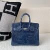 wsxc1774628002419_0-1 Birkin 25cm Porosus Leather 7K Bleu Abysse Full Handmade Silver Hardware Top Quality