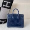 wsxc1774628002419_2 Birkin 25cm Porosus Leather 7K Bleu Abysse Full Handmade Silver Hardware Top Quality