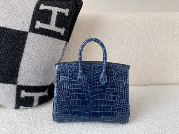 wsxc1774628002419_2 Birkin 25cm Porosus Leather 7K Bleu Abysse Full Handmade Silver Hardware Top Quality