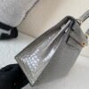 HongKong Fedex Kelly 25cm 18 Etoupe Porosus Leather Gold Hardware 1:1 to make