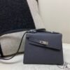 Kelly Desordre 20CM 85 Ardoise Ecru Epsom Leather Silver Hardware Carrybag