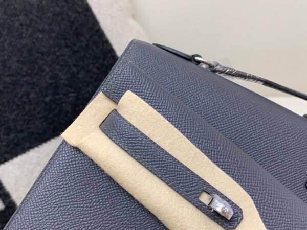 Kelly Desordre 20CM 85 Ardoise Ecru Epsom Leather Silver Hardware Carrybag