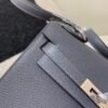 Kelly Desordre 20CM 85 Ardoise Ecru Epsom Leather Silver Hardware Carrybag