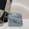 Full Handmade Kelly Desordre 20CM P0 Gris Pantin Epsom Leather Silver Hardware