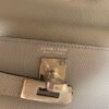 Full Handmade Kelly Desordre 20CM P0 Gris Pantin Epsom Leather Silver Hardware