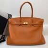Special birkin size Birkin 50CM 93 Orange Togo Leather GHW Men bag Travel bag