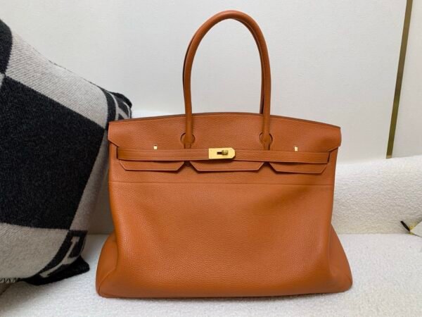 Special birkin size Birkin 50CM 93 Orange Togo Leather GHW Men bag Travel bag