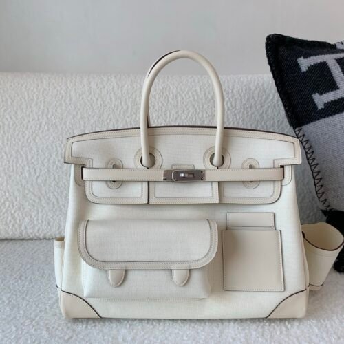 wsxc1775654673479_0 Full Handmade Quality Birkin Cargo 35CM i2 Nata Canvas/ Swift Leather Silver Hardware