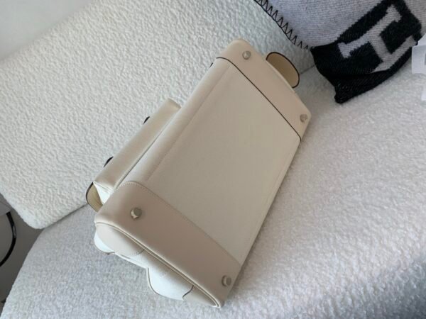 Full Handmade Quality Birkin Cargo 35CM i2 Nata Canvas/ Swift Leather Silver Hardware