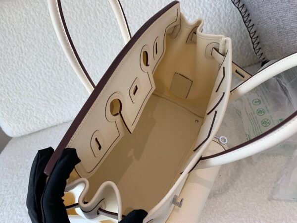 Full Handmade Quality Birkin Cargo 35CM i2 Nata Canvas/ Swift Leather Silver Hardware