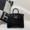 Germany sales Birkin 25CM 89 Nior Box Leather Silver Hardware Full Handmade
