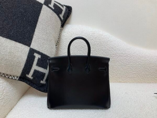 Germany sales Birkin 25CM 89 Nior Box Leather Silver Hardware Full Handmade