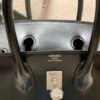 Germany sales Birkin 25CM 89 Nior Box Leather Silver Hardware Full Handmade