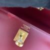 Kelly 25CM 55 Rouge H Box Leather Gold Hardware Global Sales Full Handmade