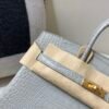 Global Shipping Birkin 25 80 Gris Perle Gold Hardware Lady Handle bag Full Handmade