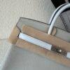 Global Shipping Birkin 25cm chevre Leather 80 Gris Perle T0 Bleu Brume Silver Hardware