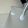 Global Shipping Birkin 25cm chevre Leather 80 Gris Perle T0 Bleu Brume Silver Hardware