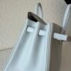 Global Shipping Birkin 25cm chevre Leather 80 Gris Perle T0 Bleu Brume Silver Hardware