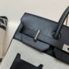 Top Quality Birkin Cargo 40CM 89 Nior Canvas/ Swift Leather Full Handmade Silver Hardware