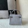 Global Shipping Kelly doll 16CM 80 Gris Perle Alligator Leather Full handmade Silver hardware