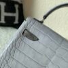 Global Shipping Kelly doll 16CM 80 Gris Perle Alligator Leather Full handmade Silver hardware