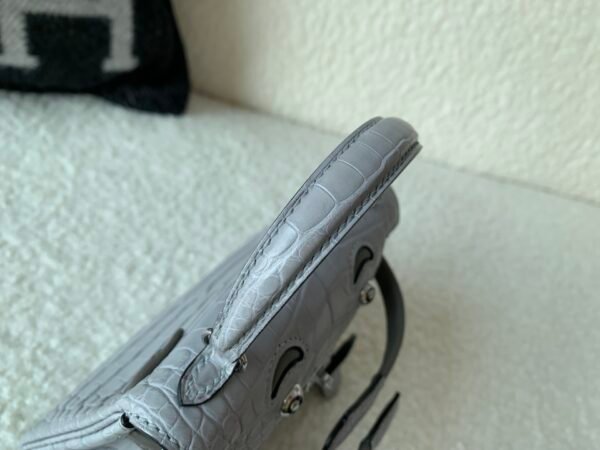 Global Shipping Kelly doll 16CM 80 Gris Perle Alligator Leather Full handmade Silver hardware