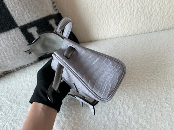 Global Shipping Kelly doll 16CM 80 Gris Perle Alligator Leather Full handmade Silver hardware