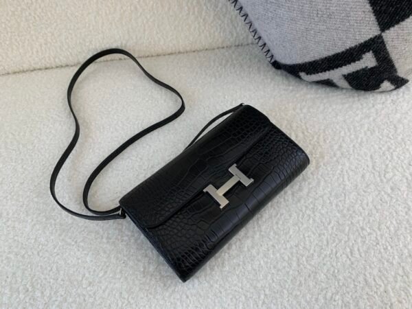 Top Hardware H Factory Sales Constance To Go 89 Noir Alligator leather Silver Hardware