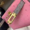 wsxc1777473799238_7 Mini Kelly 19CM L4 Rose Bubblegum Ostrich Leather Gold Hardware Top Handmade