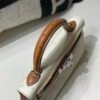Mini Kelly 19CM 3C Parchemin CK37 Gold Ostrich Leather Silver Hardware Top Handmade