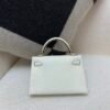 Top Handmade Mini Kelly 19CM i2 Nata Ostrich Leather Gold Hardware