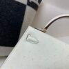 Top Handmade Mini Kelly 19CM i2 Nata Ostrich Leather Gold Hardware