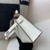 Top Handmade Mini Kelly 19CM i2 Nata Ostrich Leather Gold Hardware