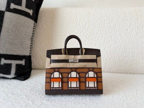 wsxc1778167577952_0-1 Top Handmade Birkin house 20cm 46 Ebene 28 Caramel 93 Orange 37 Gold Silver Hardware