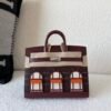 wsxc1778167580128_0 Special Order Birkin 20cm House 57 Bordeaux 93 Orange T3 Bai Brun Silver Hardware
