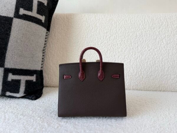 wsxc1778167580128_1 Special Order Birkin 20cm House 57 Bordeaux 93 Orange T3 Bai Brun Silver Hardware