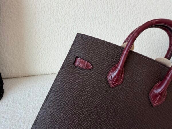 wsxc1778167580128_3 Special Order Birkin 20cm House 57 Bordeaux 93 Orange T3 Bai Brun Silver Hardware