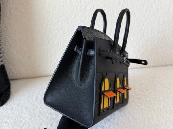 Birkin 20 house 89 Nior 9O Jaune De Naples 93 Orange Matte Alligator Dark black hardware