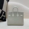 Birkin House 20cm 8L Beton 01 White 93 Orange Top Handmade Matte Alligator togo