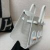 Birkin House 20cm 8L Beton 01 White 93 Orange Top Handmade Matte Alligator togo
