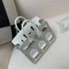Birkin House 20cm 8L Beton 01 White 93 Orange Top Handmade Matte Alligator togo