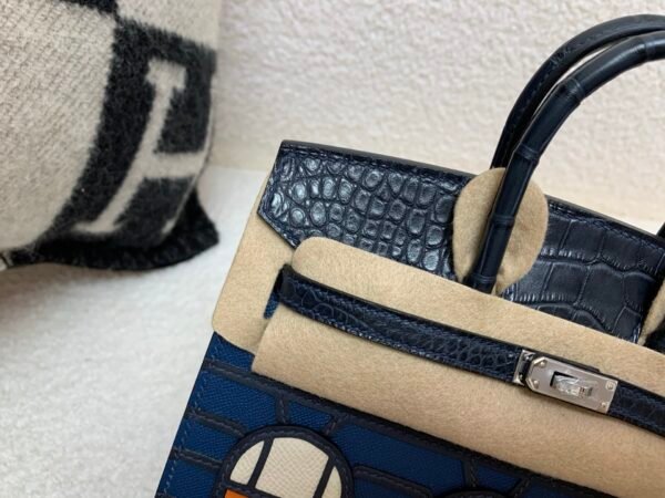 Birkin 20 house 89 Nior 9O Jaune De Naples 93 Orange Matte Alligator Dark black hardware