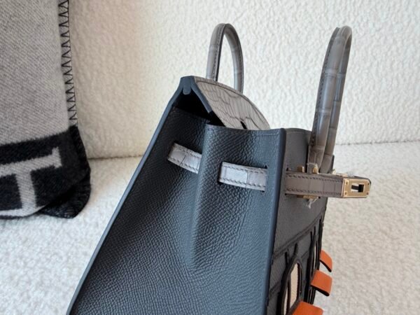 wsxc1778167589896_6 Birkin 20 House H0 Gris misty 0V Gris Ciment 89 Noir (Black) 93 Orange 10 Craie Matte Alligator Epsom Swift Full Handmade