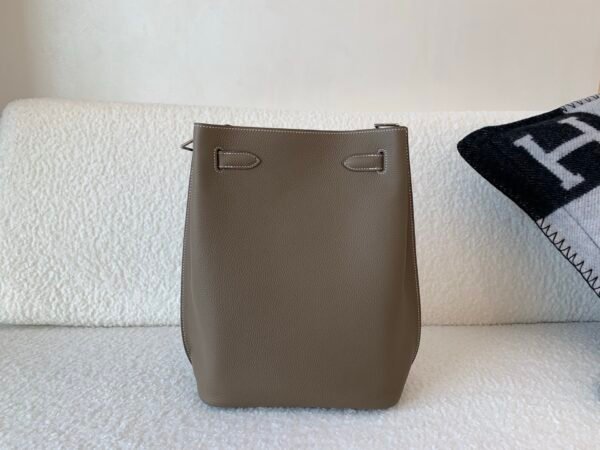 Whole Shipping So kelly 22 18 Etoupe Togo Leather Silver Hardware Top Handmade