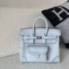 Birkin Cargo 25CM N4 Gris Platine Canvas Swift Leather Silver Hardware Top Quality