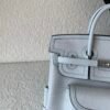 Birkin Cargo 25CM N4 Gris Platine Canvas Swift Leather Silver Hardware Top Quality