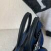 Top Handmade Birkin Cargo 25CM 75 Bleu Jean Canvas Swift Leather Silver Hardware