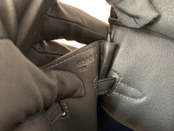 Top Handmade Birkin Cargo 25CM 75 Bleu Jean Canvas Swift Leather Silver Hardware