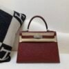 wsxc1782490378271_0 Global Shipping Kelly 25CM 57 Bordeaux Epsom Leather Silver Hardware
